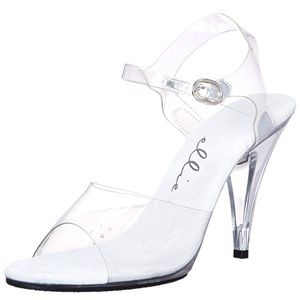 👠 Ellie Brook 405 Clear Heels 10 👠